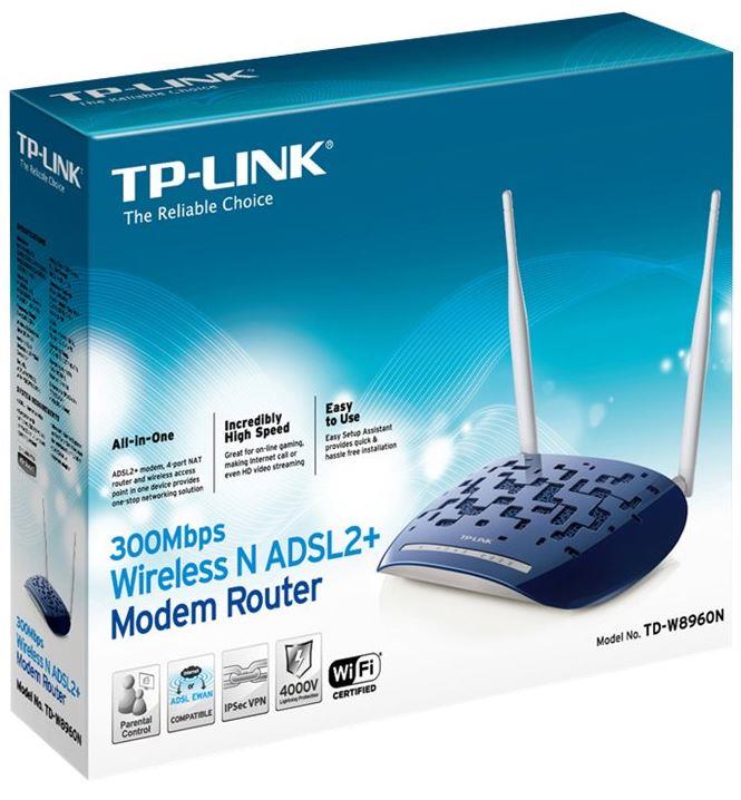 TPLINK Modem router TP-Link TD-W8960N 300 Mbps 4 porte